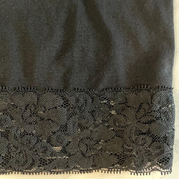 Marilyn Monroe Shapewear Nylon Spandex Unlined Slim Lace Border Tank Top Black L - Picture 3 of 5